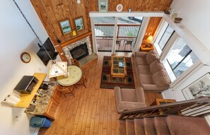 TV, fireplace, DVD player