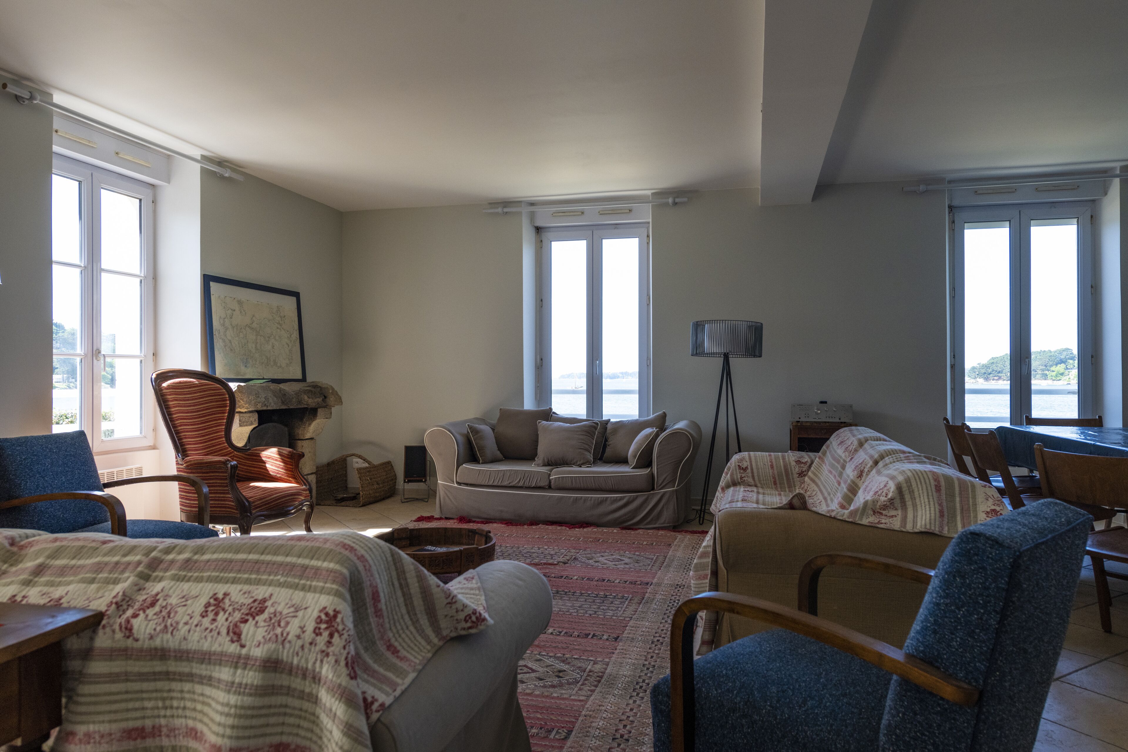 Large house by the sea on an island without cars