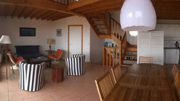 Televisie, een dvd-speler, tafelvoetbal en boeken