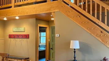 TV, fireplace, DVD player