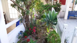 A small garden area with various plants and a water feature. - Beach House in a fantastic location With Stunning Views.  (algarve)