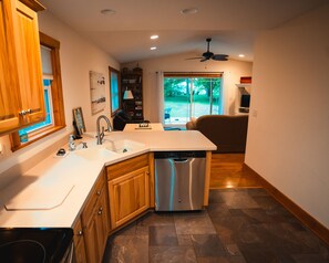 Fridge, microwave, oven, stovetop - Lake Michigan Cottage Retreat – Private Beach & Unforgettable Views (Muskegon)