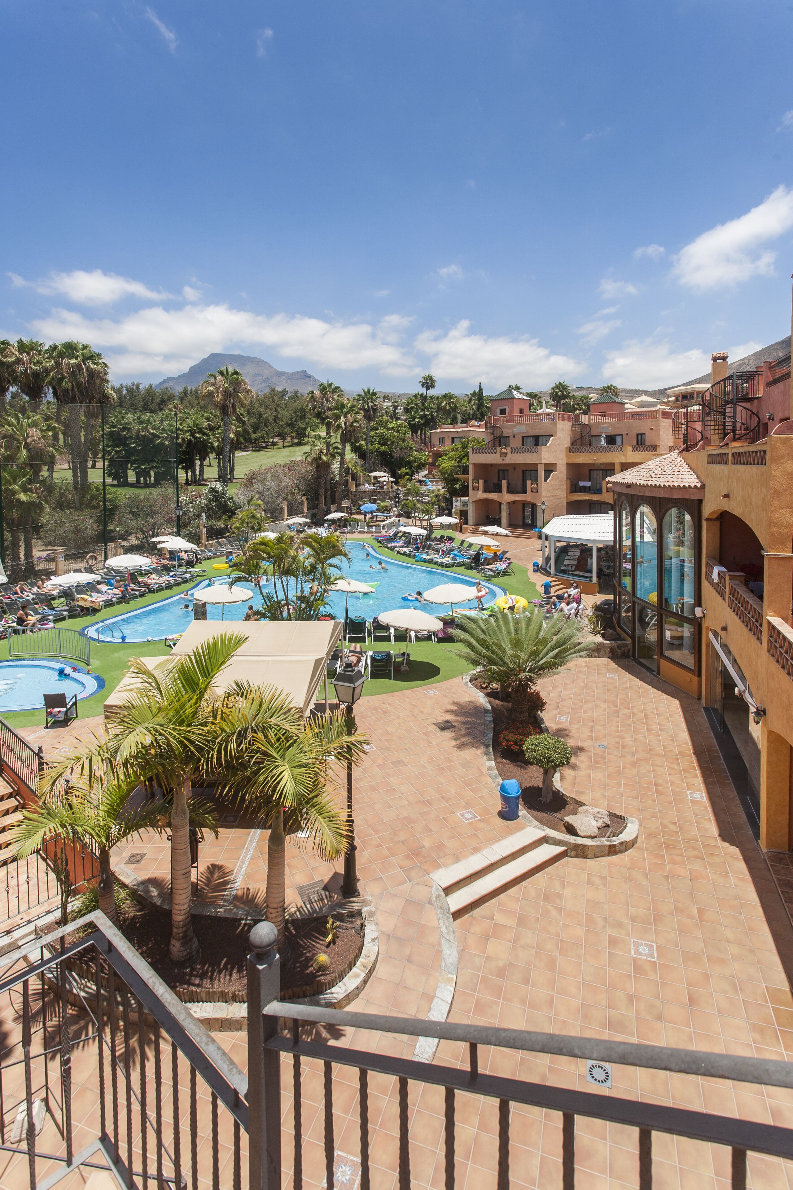 Uitzicht op het resort