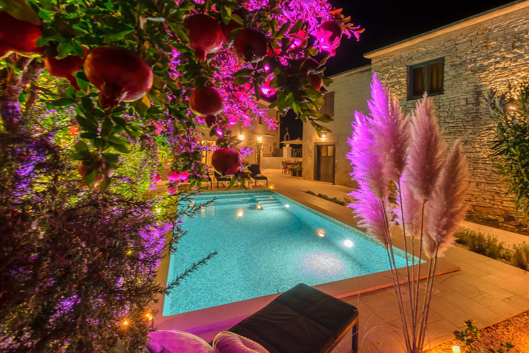 Piscine extérieure, piscine chauffée