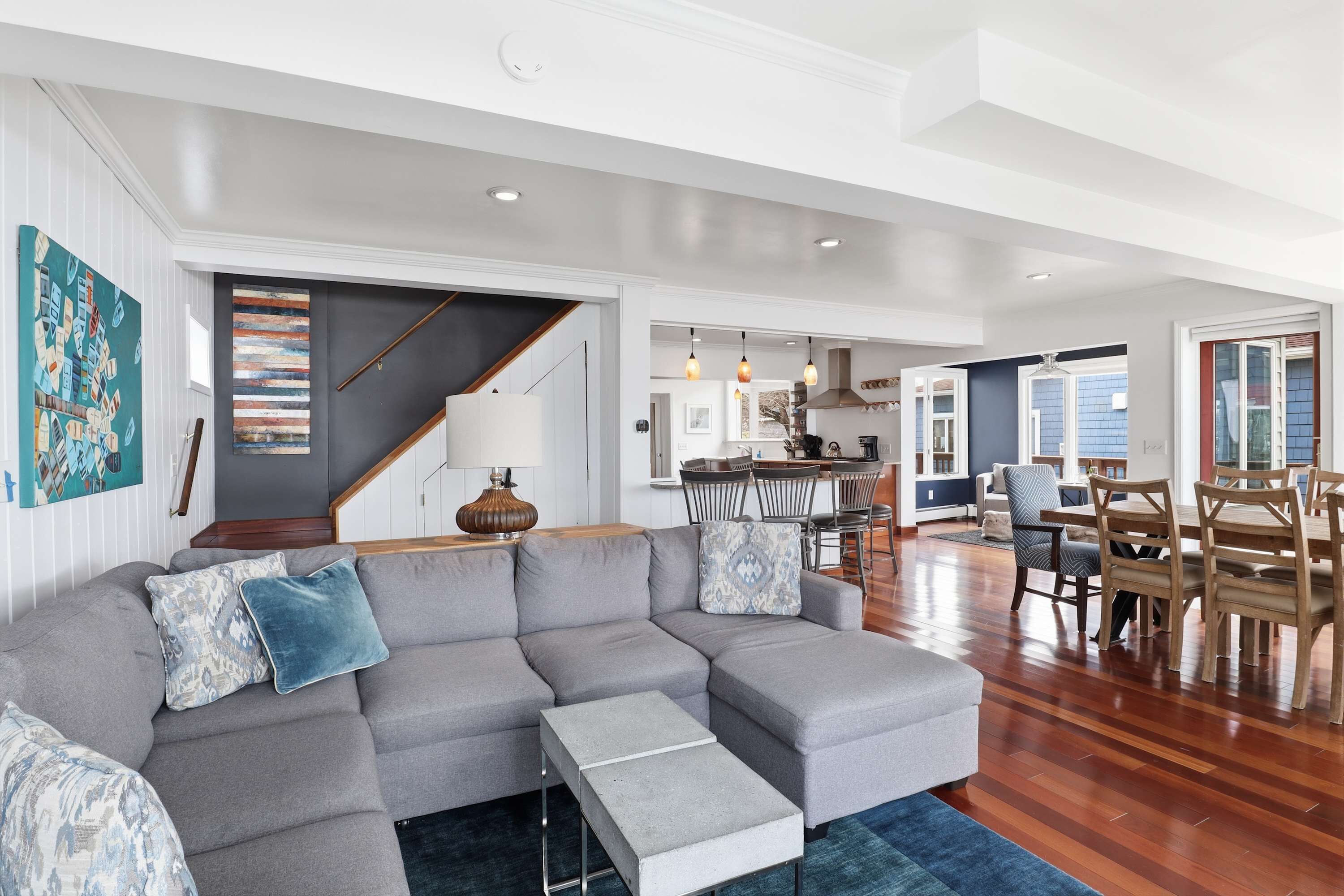 TV, fireplace, Netflix, books