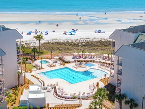 Indoor pool - Oceanfront Elegance in Villamare!  Renovated 2BR/2BA with Panoramic Views! (Hilton Head Island)