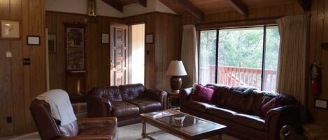 Smart TV, fireplace, DVD player