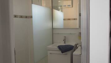 Ensemble douche/baignoire, sĂšche-cheveux, serviettes fournies