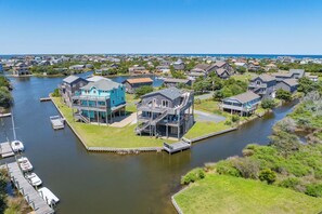 Exterior - Canalfront Home in Avon with Hot Tub, Private Boat Dock, Kayaks, and Game Room (Avon)