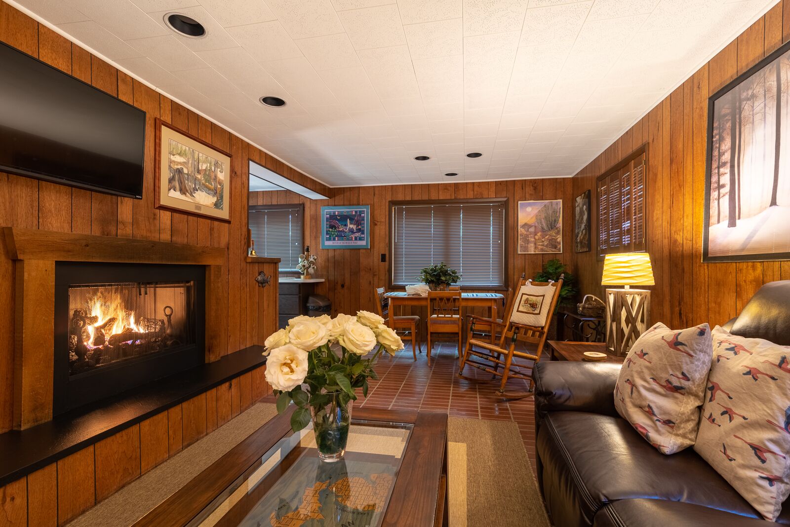 Gus`s Stump, a scenic retreat by all of the winter and summer fun of Michigan.