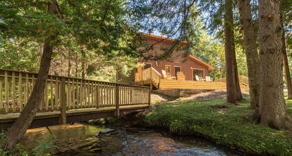 Gus`s Stump, un retiro escénico por toda la diversión de invierno y verano de Michigan.