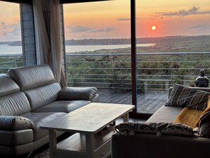 Fernseher, Kamin, DVD-Player, Bücher