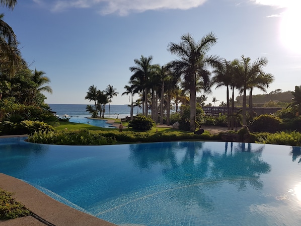 Outdoor pool, a heated pool