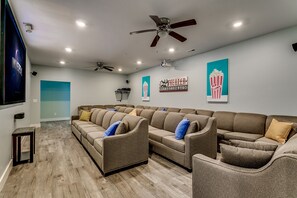 TV, table football, stereo