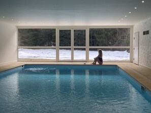 Indoor pool, a heated pool
