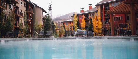 Outdoor pool, a heated pool