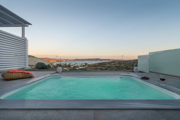 Suite, Jetted Tub, Sea View | Balcony - Milesian Suites (Milos)