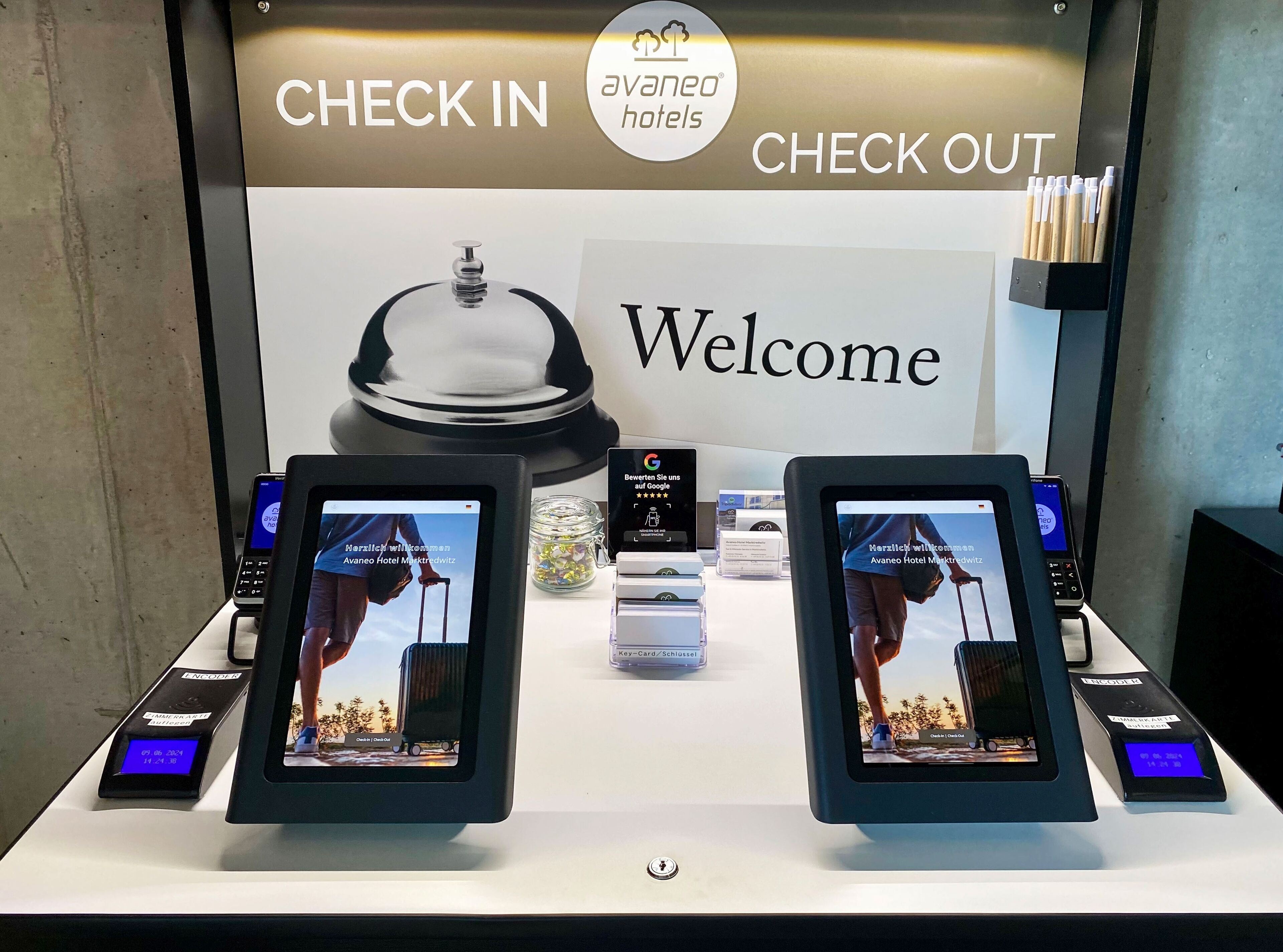 check-in/check-out kiosk