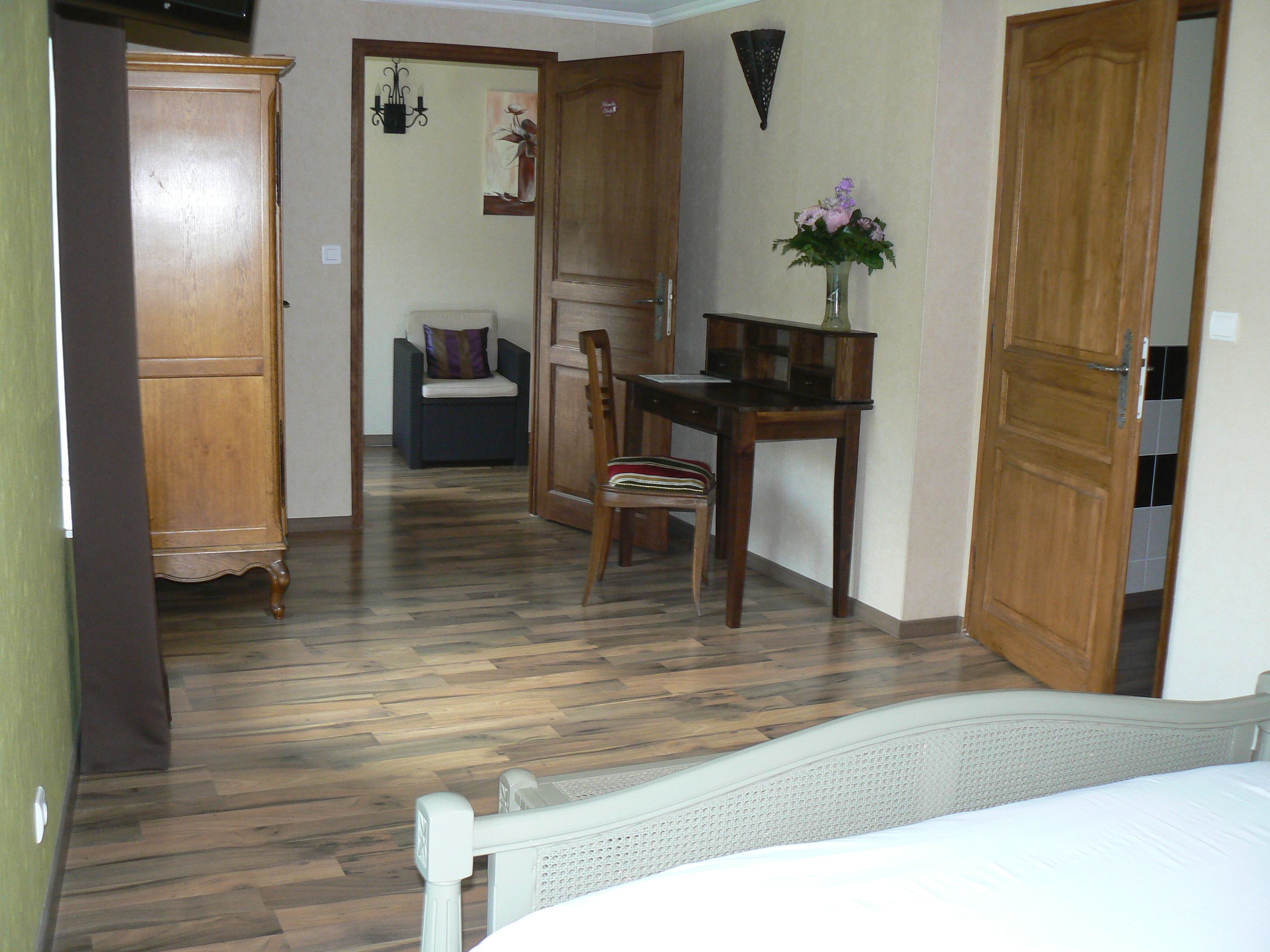 Double Room, 1 King Bed (Élodie) | Living area | Flat-screen TV, offices