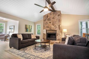 TV, DVD player, foosball, table tennis