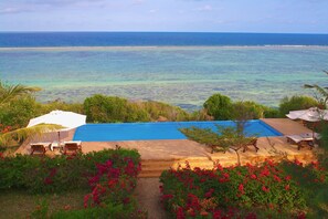 Outdoor pool, an infinity pool - Villa Paradise ON THE Ocean (Matemwe)