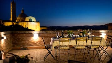 Outdoor banquet area