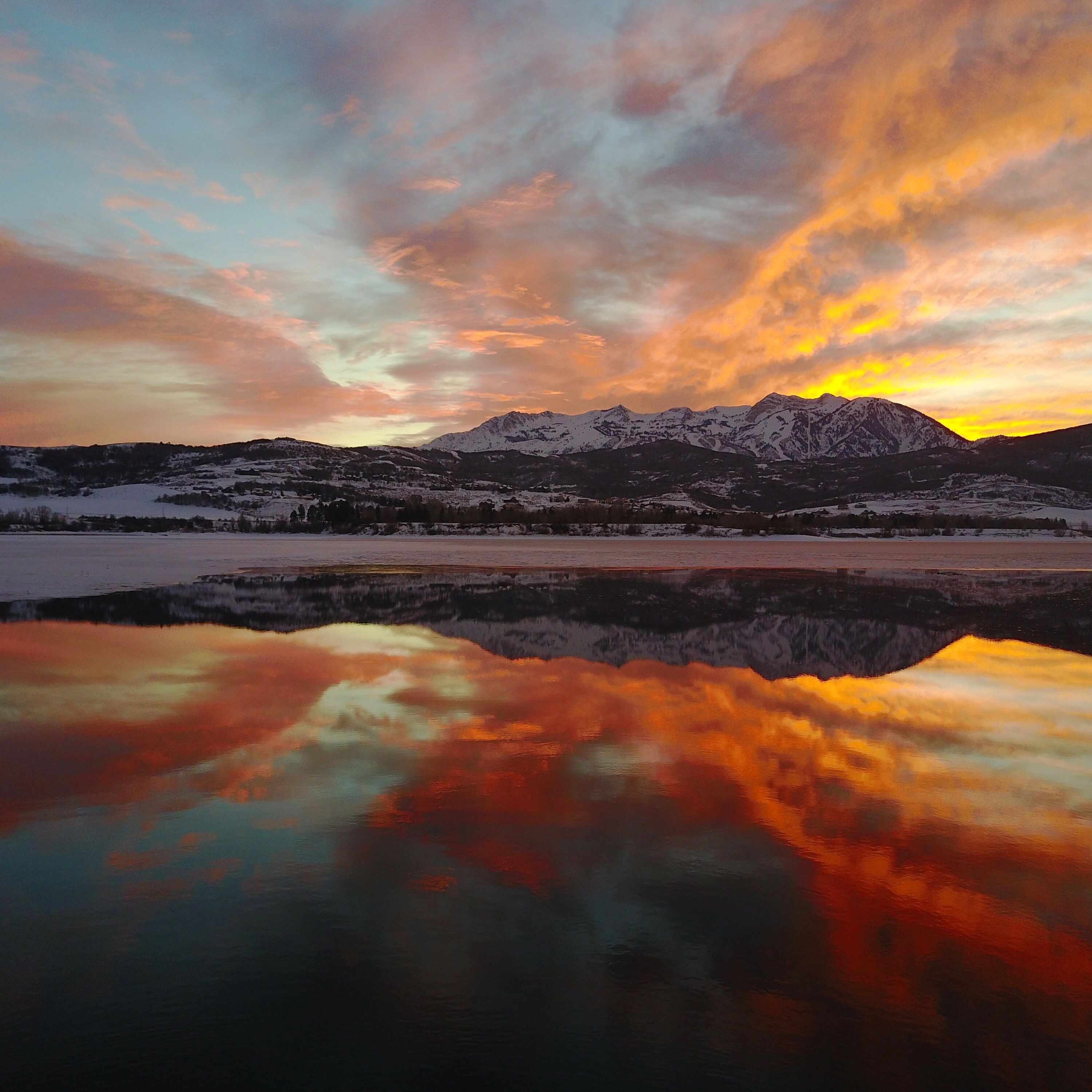 Sunset over the lake