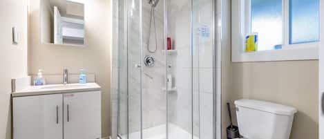 Suite Confort, 1 cama de matrimonio, no fumadores, cocina básica (Private Bathroom) | Baño | Ducha y cabezal de ducha tipo lluvia
