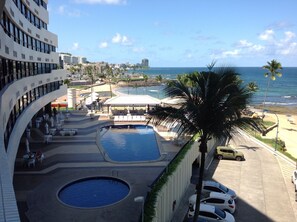 2 outdoor pools, pool umbrellas, pool loungers