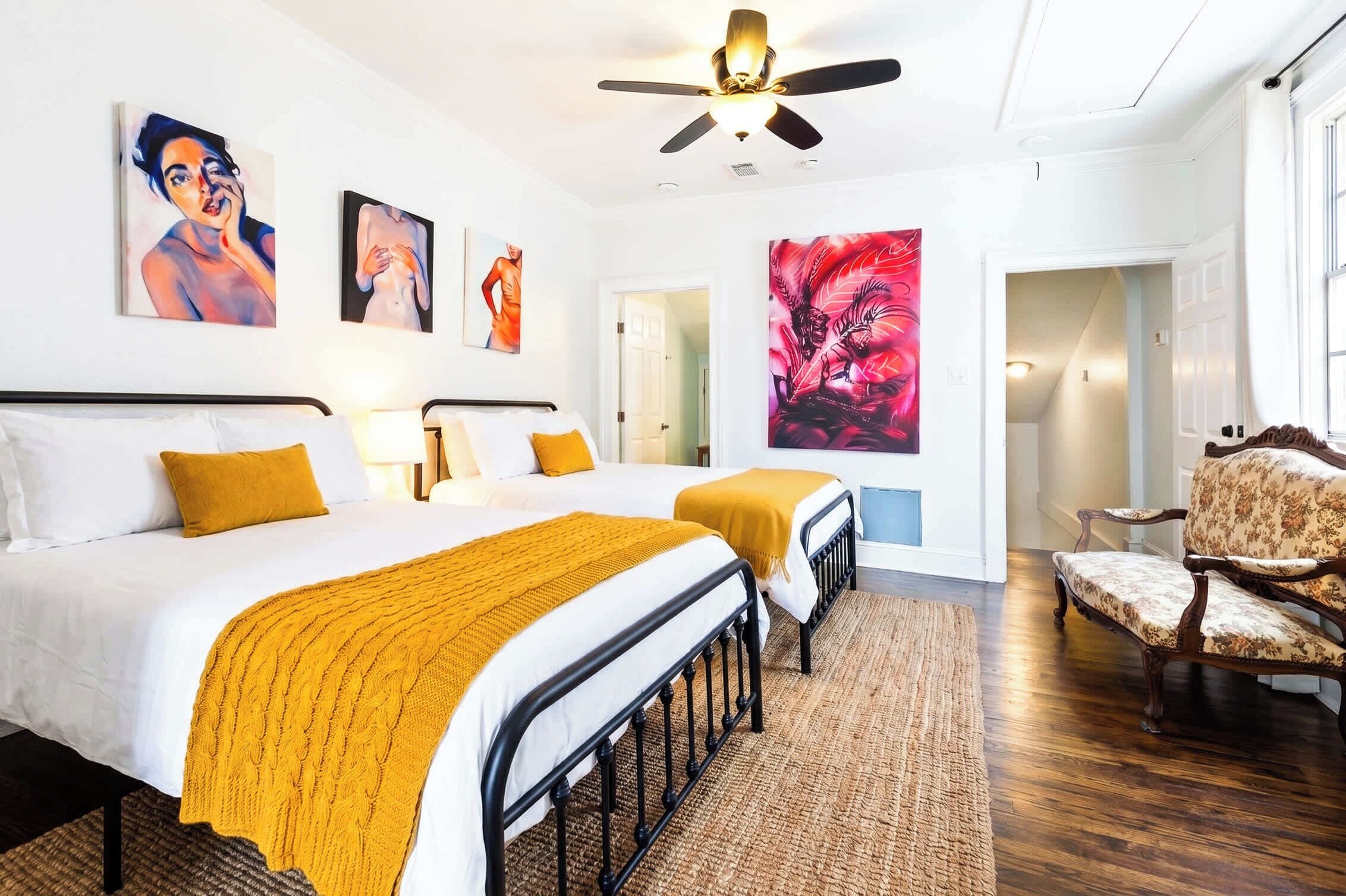 3 habitaciones, tabla de planchar con plancha y wifi gratis 