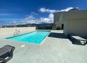 Outdoor pool, a heated pool