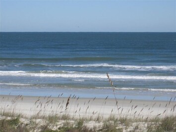 Oceanfront -  view from our ocean front deck and private dune walkover