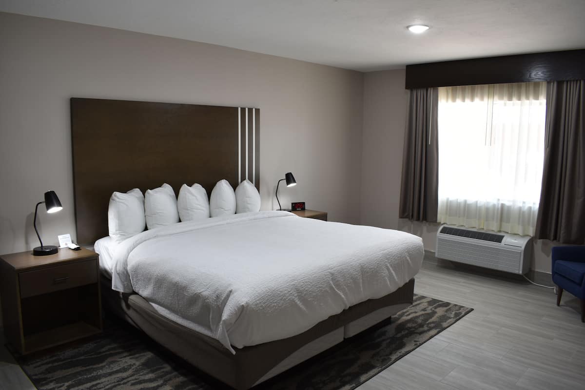 Blackout drapes, iron/ironing board, WiFi (free), bed sheets