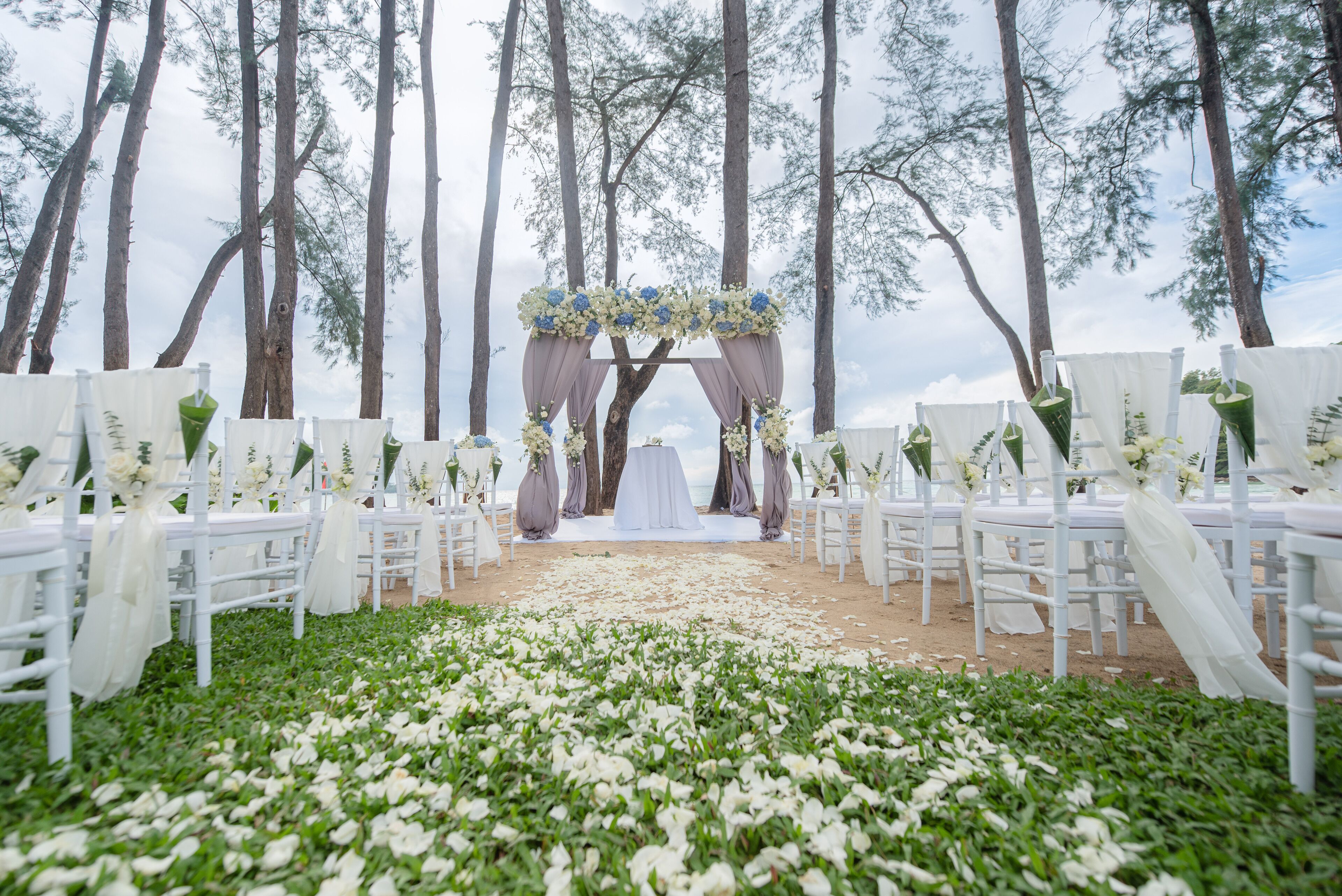outdoor wedding area