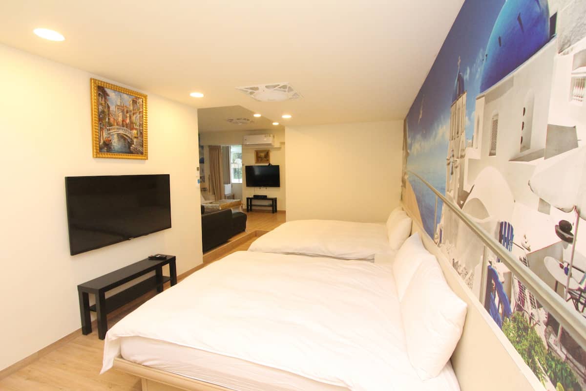 Premier Room, Multiple Beds, Non Smoking | Down comforters, blackout drapes, WiFi (free), bed sheets