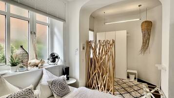 2 bedrooms, iron/ironing board, travel crib, WiFi