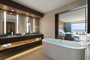 Egyptian cotton sheets, premium bedding, down comforters, minibar