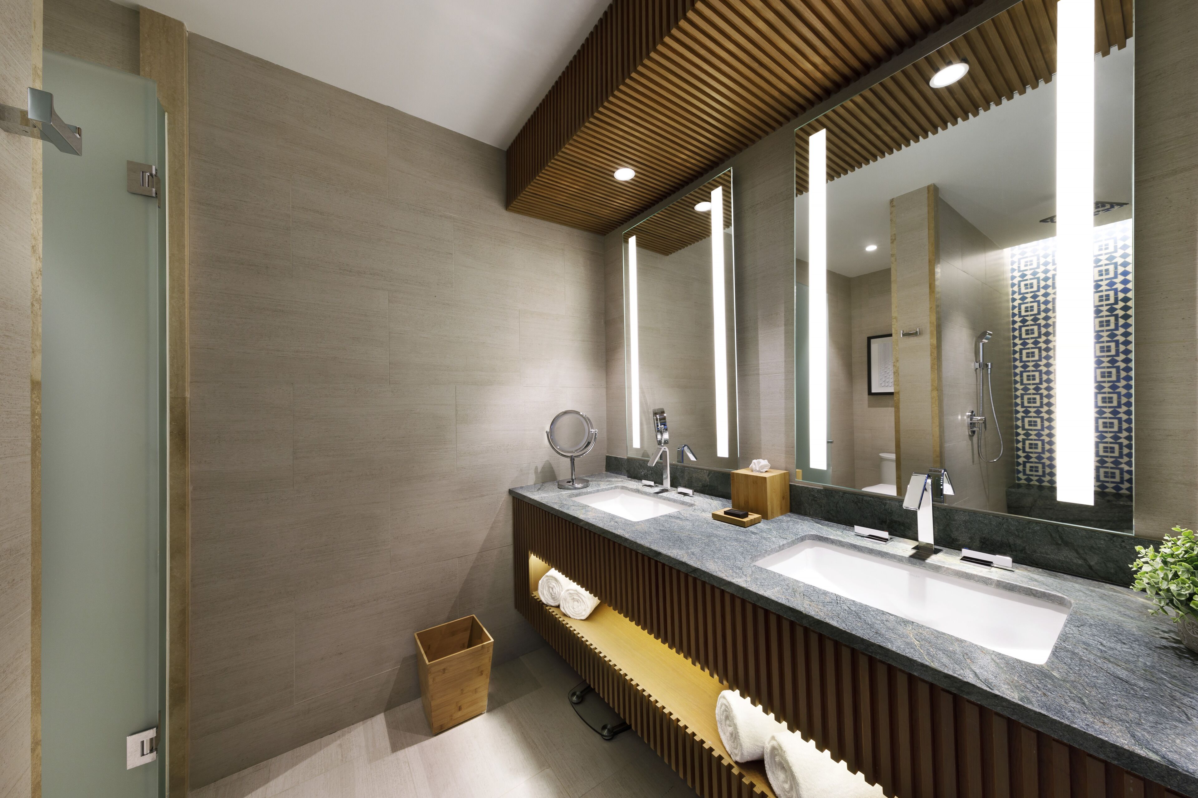 free toiletries, hair dryer, bathrobes, slippers