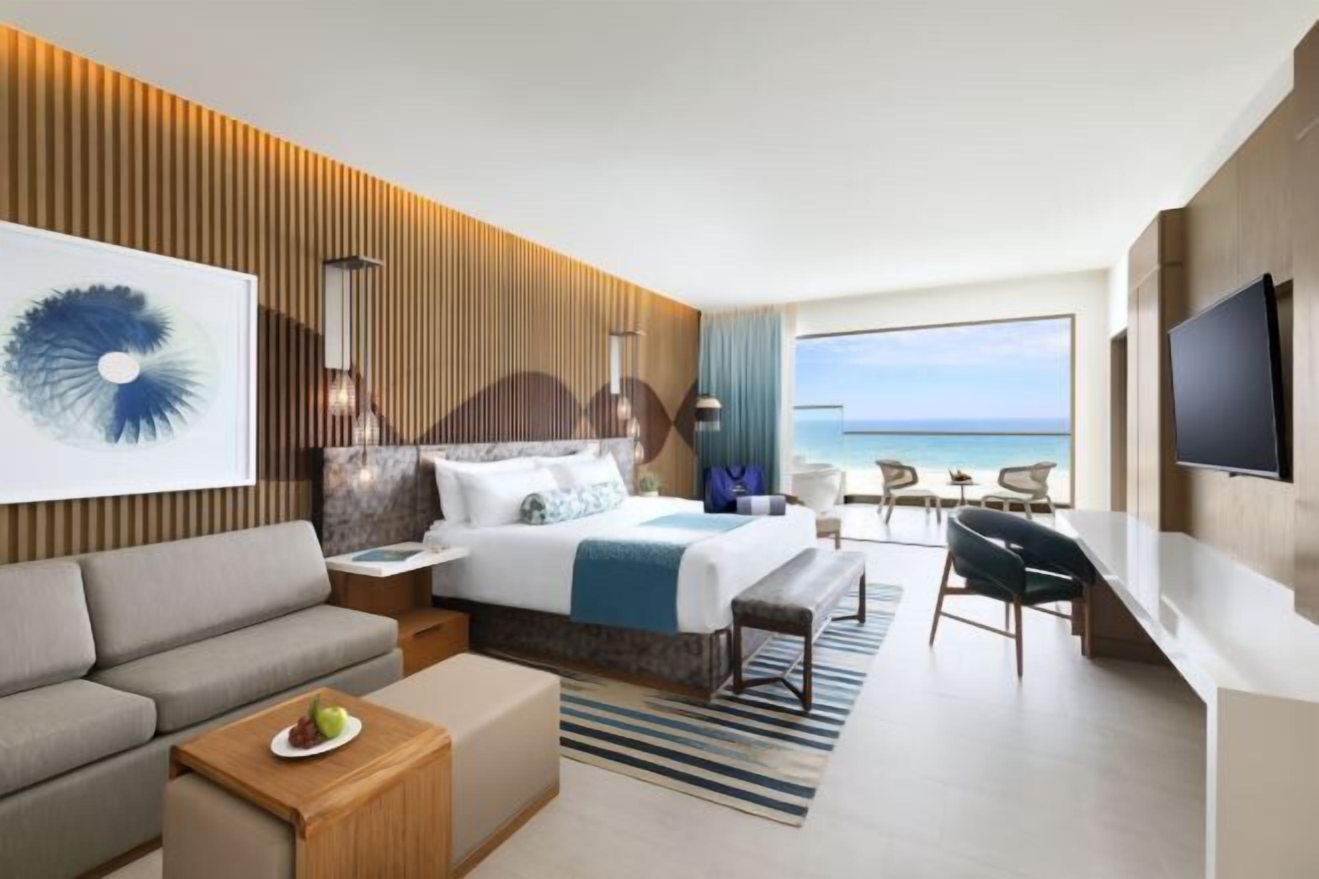 Seprai katun Mesir, seprai premium, selimut bulu angsa, dan minibar