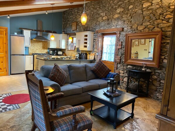 TV, fireplace, DVD player, stereo