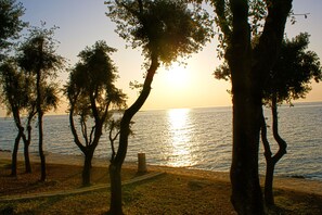 Beach nearby, sun-loungers