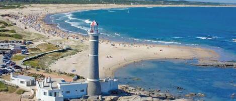Sun-loungers, beach towels