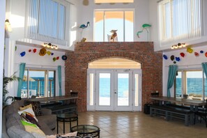 TV, fireplace, video games, DVD player