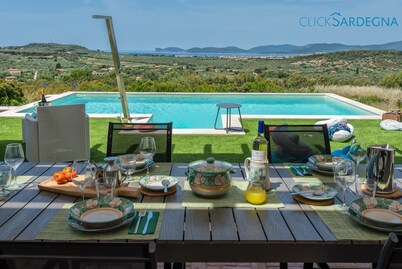 Alghero Spectacular Villa Carrabufas sea view  near the centre