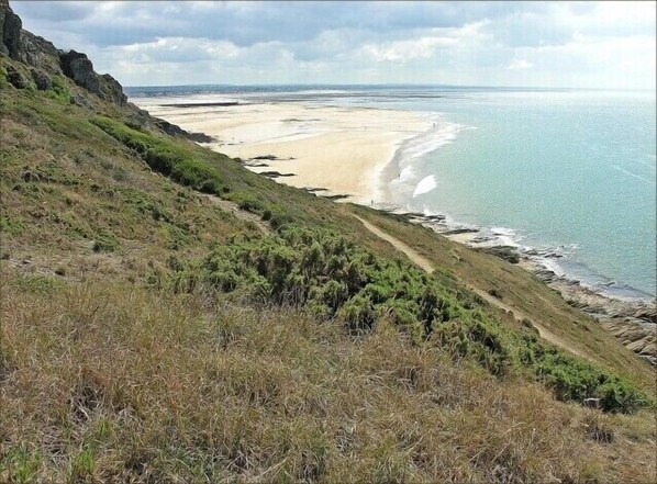 Enjoy a serene coastal escape with breathtaking views of the ocean and sandy beach.