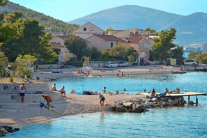 Beach nearby, sun-loungers