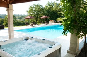 A heated pool