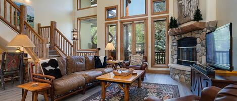 TV, fireplace, DVD player