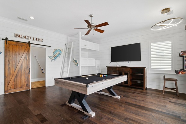Second Floor Game Room - Bunk Area - Pool Table