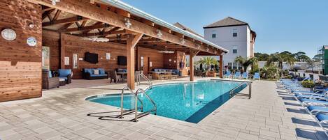 A heated pool